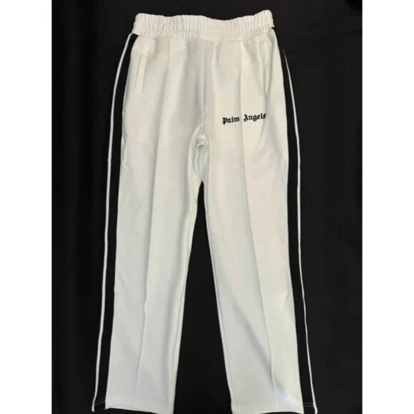 🔥Palm Angels 🔥 White Tracksuit Pants White/Black - Size: Large - Picture 1 of 2